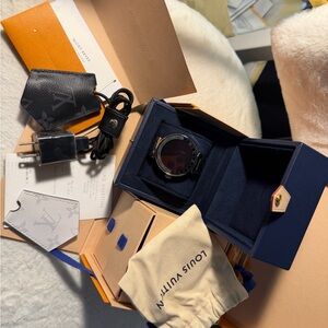 Louis Vuitton Black and Gold Smartwatch